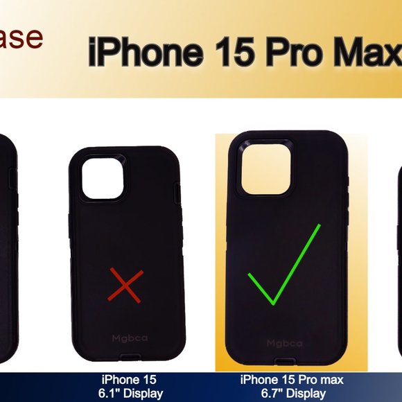 Mgbca Dura Pro Rugged Defender Case For iPhone 15 Pro , Belt Clip Holster - Picture 3 of 15